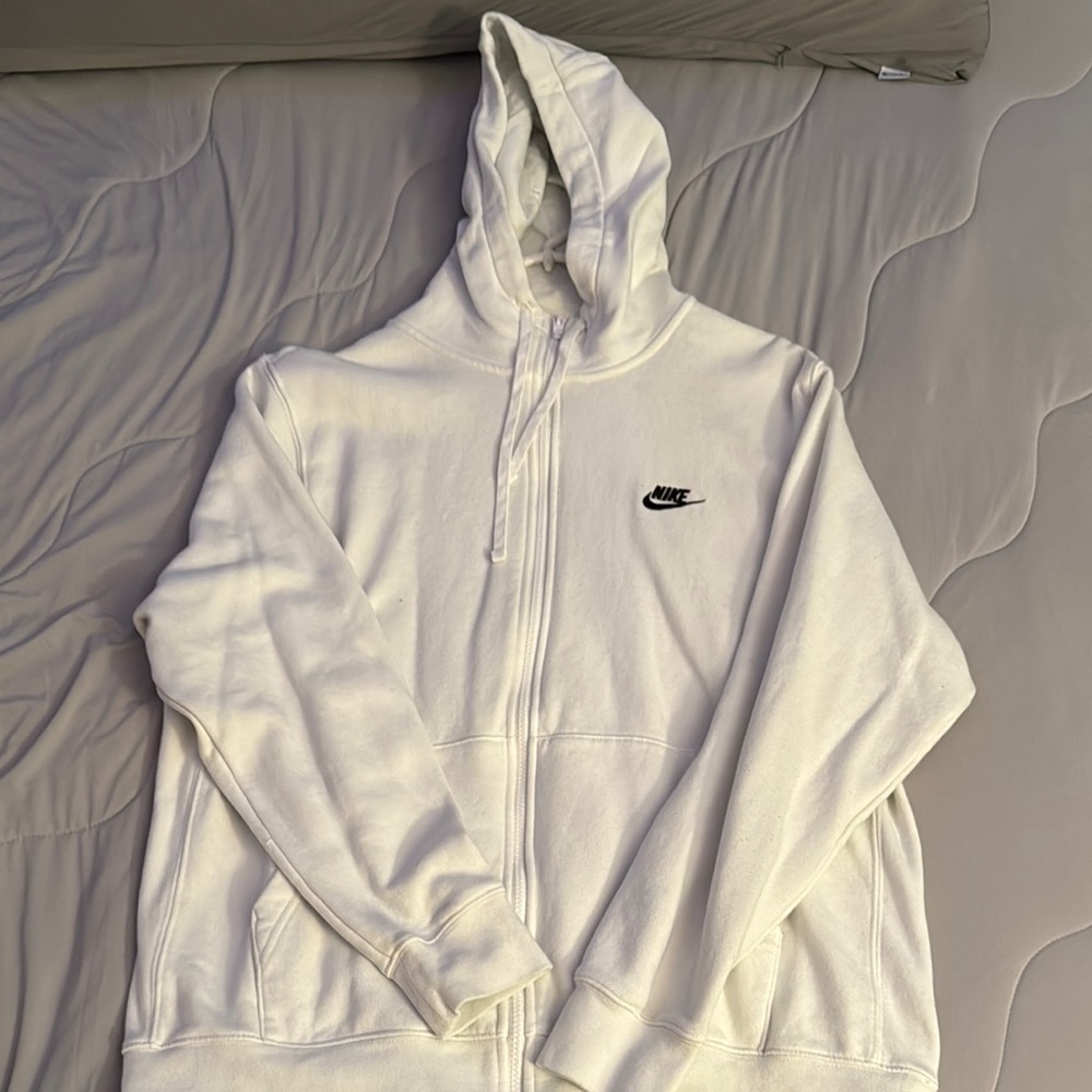 COPY - Nike Classic White Zip-Up Hoodie